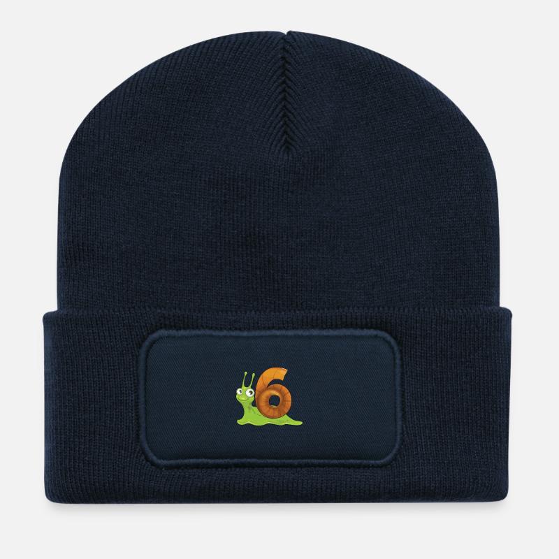 6. Geburtstag Mädchen Junge 6 Jahre Geschenk - Recycelte Patch Beanie - French Navy