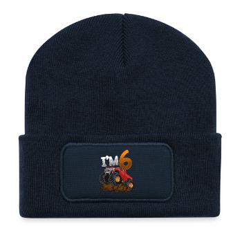 6ème anniversaire Monster Truck - Beanie recyclé à patch - bleu marine - Devant