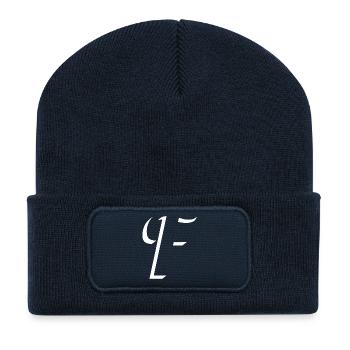 Letter F, Name, der Buchstabe F - Recycelte Patch Beanie - French Navy - Vorne