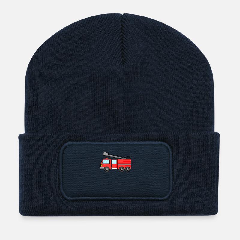 Fire department - Recycled Patch Beanie - french navy