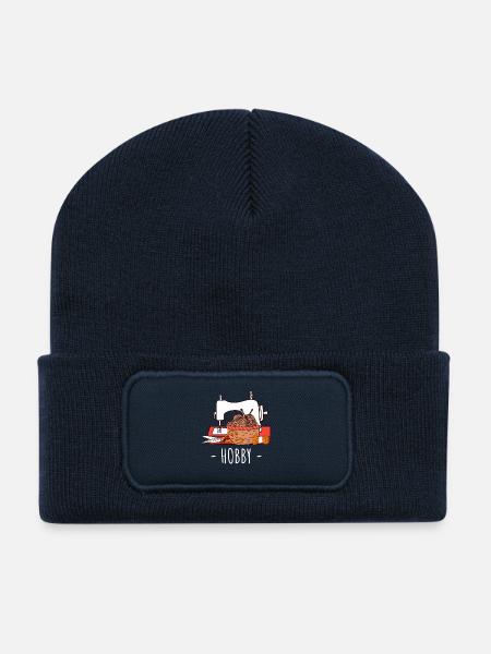 Sewing & Knitting Hobby Craft Design - Recycled Patch Beanie - french navy