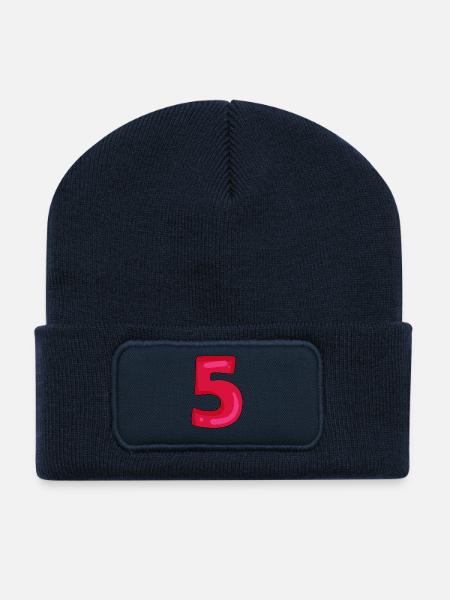 5 - Recycelte Patch Beanie - French Navy