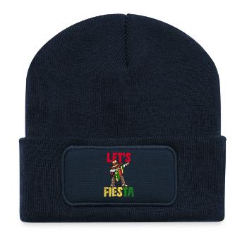 Cinco de Mayo Mexikaner Dabbing - Recycelte Patch Beanie - French Navy - Vorne