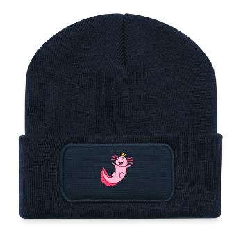 Axolotl - Recycelte Patch Beanie - French Navy - Vorne