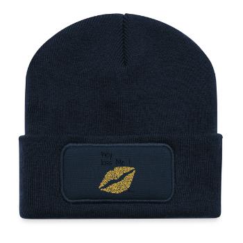 kiss me - Recycled Patch Beanie - french navy - Front