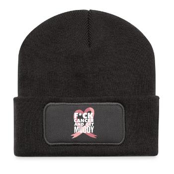 F*ck cancer Muddy run shirt - Recycelte Patch Beanie - Dunkelgrau - Vorne