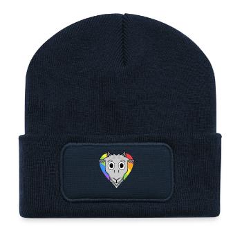 Goat Lgbt Rainbow Colors - Recycled Patch Beanie - french navy - Front