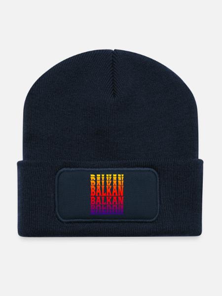 Balkan Design - Recycelte Patch Beanie - French Navy