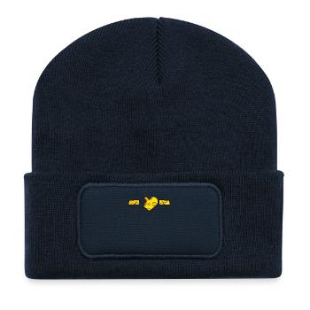 Heart line of cheese - Recycled Patch Beanie - french navy - Front