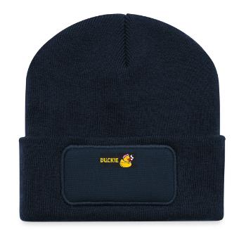 Canard en caoutchouc Équipage de canard en caoutchouc - Beanie recyclé à patch - bleu marine - Devant