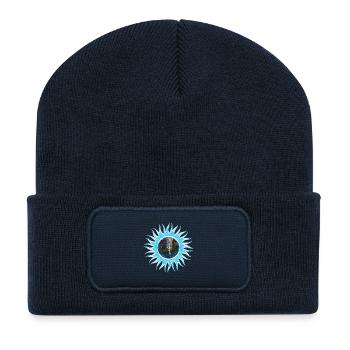 Drachenhöhe auf der Insel - Recycelte Patch Beanie - French Navy - Vorne