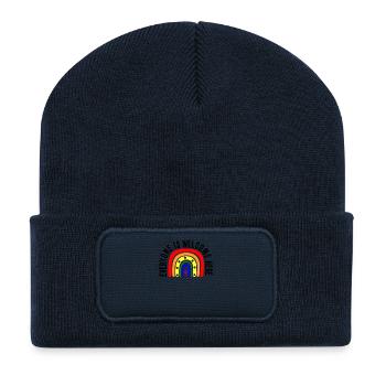 UNITY DAY Everyone is Welcome Here Boho Rainbow - Recycled Patch Beanie - french navy - Front