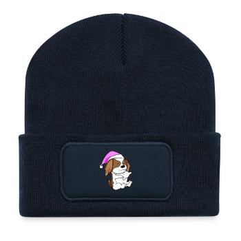 Dog dog breed Cavalier King Charles Spaniel - Recycled Patch Beanie - french navy - Front