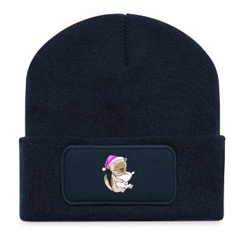 Katze Katzenrasse Burma-Katze - Recycelte Patch Beanie - French Navy - Vorne