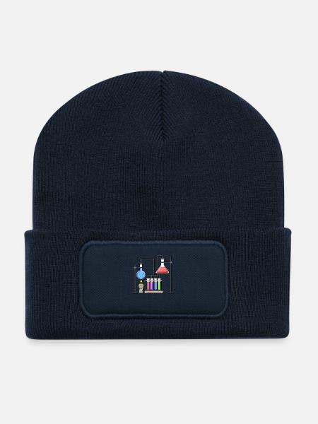 Chemie Labor Wissenschaft Chemiker - Recycelte Patch Beanie - French Navy