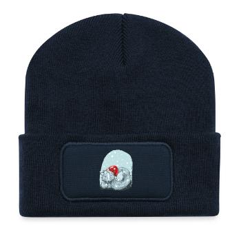 Winterwolf - Recycelte Patch Beanie - French Navy - Vorne