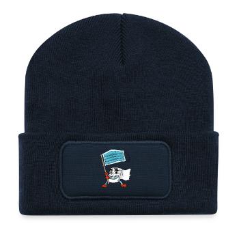 Drapeau de masque de papier toilette - Beanie recyclé à patch - bleu marine - Devant