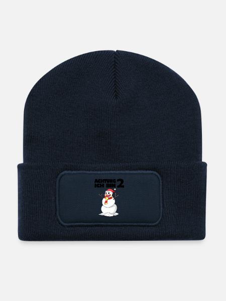 2.Geburtstag 2 Jahre alt Schneemann Geschenk - Recycelte Patch Beanie - French Navy
