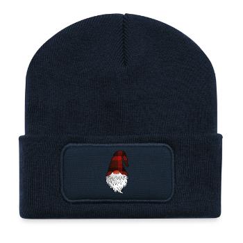 Gnome Vintage Christmas Elves - Recycled Patch Beanie - french navy - Front