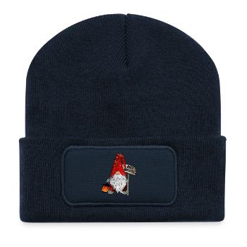 Anti Wichtel Weihnachts Zwerg - Recycelte Patch Beanie - French Navy - Vorne