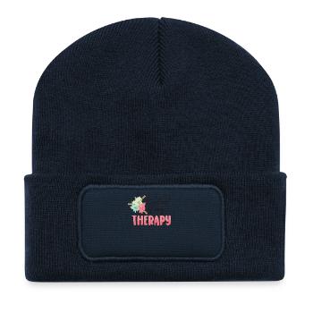 Nailart is my therapy nail technician - Recycled Patch Beanie - french navy - Front