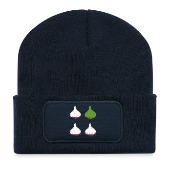 Ail 4 - Beanie recyclé à patch - bleu marine - Devant