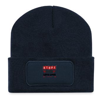 Valentine's day, Valentine's day, Valentine's day, - Recycled Patch Beanie - french navy - Front