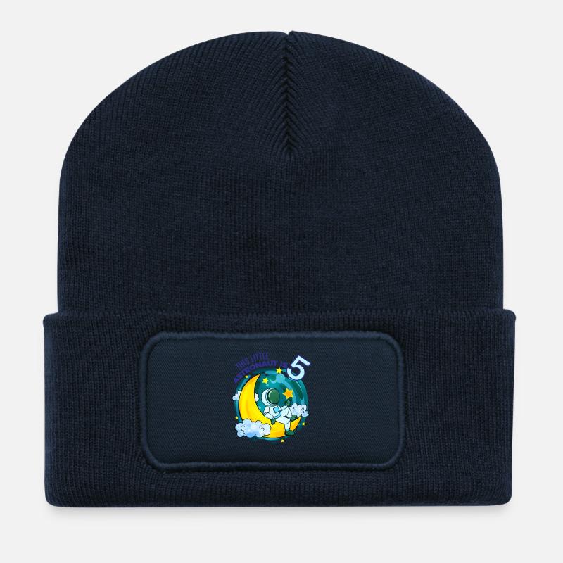 5 Jahre Geburtstag Junge Geschenk - Recycelte Patch Beanie - French Navy