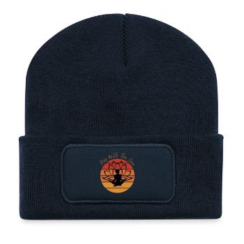 Rise With The Sun - Yoga Vibes - Recycled Patch Beanie - french navy - Front