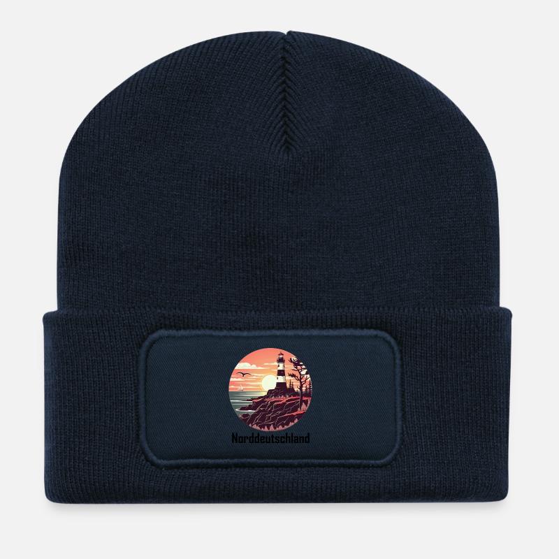 Norddeutschland - Recycelte Patch Beanie - French Navy