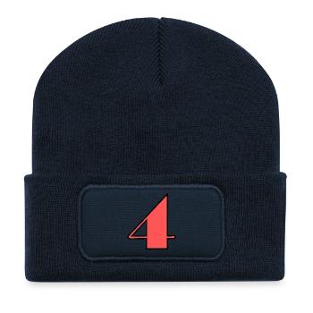 4,4 JAHRE,4. GEBURTSTAG,4 JAHRE JUBILÄUM - Recycelte Patch Beanie - French Navy - Vorne