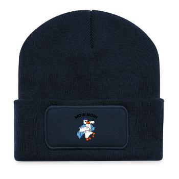 Moin Möwe Nordsee Kapitän - Recycelte Patch Beanie - French Navy - Vorne