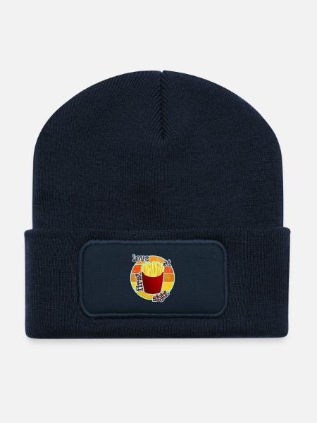 Pommes - French Fries - Recycelte Patch Beanie - French Navy