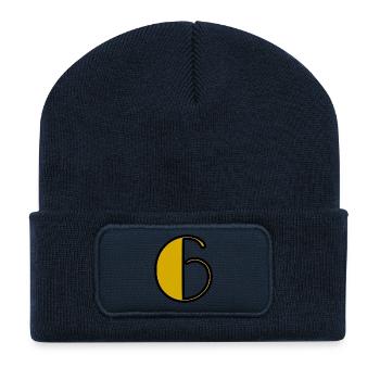 6 YEARS. 6th ANNIVERSARY. BIRTHDAY 6 YEARS. 6 - Recycled Patch Beanie - french navy - Front