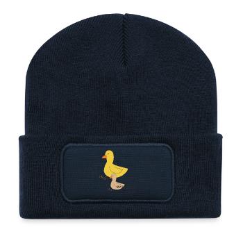 ente mum - Recycelte Patch Beanie - French Navy - Vorne