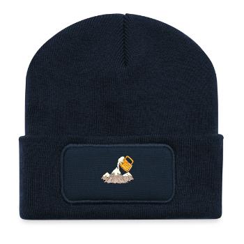 Mountaineering Mountains Mountain Beer - Recycled Patch Beanie - french navy - Front