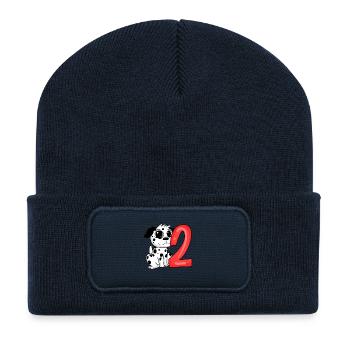 2 birthday 2 years old with animal motif - two - Recycled Patch Beanie - french navy - Front