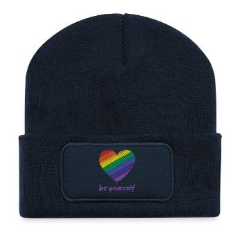 Pride Month LGBTQ - Sei du selbst - Recycelte Patch Beanie - French Navy - Vorne