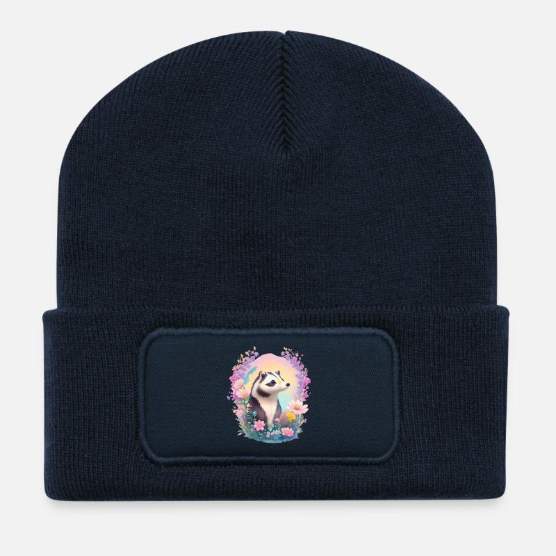 kleiner Dachs - Recycelte Patch Beanie - French Navy