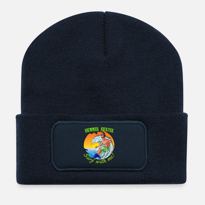 summer surfer - Recycled Patch Beanie - french navy