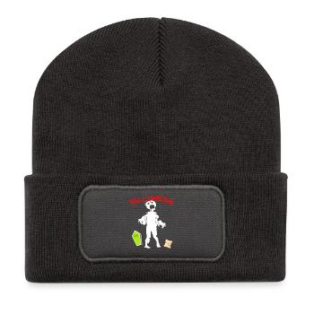 Halloween - Recycelte Patch Beanie - Dunkelgrau - Vorne