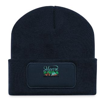 park your home where you want it to be - Recycelte Patch Beanie - French Navy - Vorne