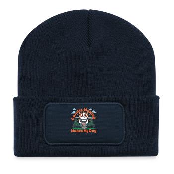 Candle Making makes my day - Recycled Patch Beanie - french navy - Front