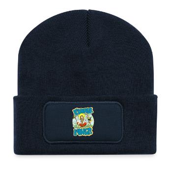 Flower Power - Recycelte Patch Beanie - French Navy - Vorne