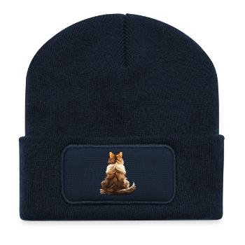 Forêt norvégienne - Beanie recyclé à patch - bleu marine - Devant