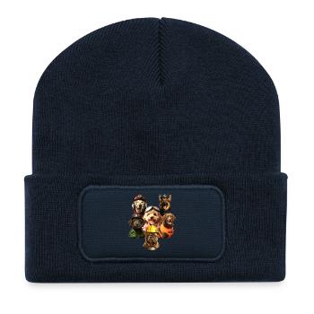 Freunde für alle Felle - Recycelte Patch Beanie - French Navy - Vorne