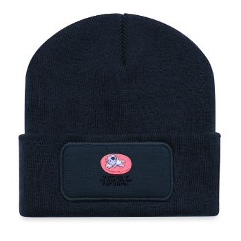 Koala Bear Sleeping Tired Dream Saying Funny - Recycled Patch Beanie - french navy - Front