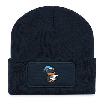 Sleeping Fatigue Dog Pillow Sleepyhead - Recycled Patch Beanie - french navy - Front