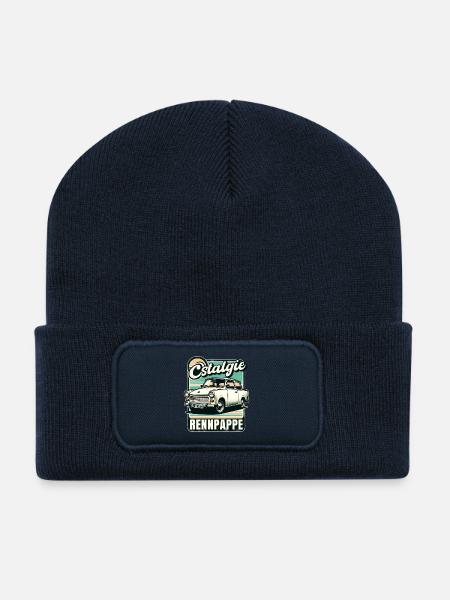 Ostalgie Rennpappe – 601 Trabi DDR Retro - Recycelte Patch Beanie - French Navy
