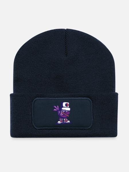 Vogel-Mütze - Recycelte Patch Beanie - French Navy